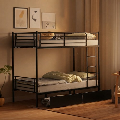 Metal bunk bed single - bed, over
