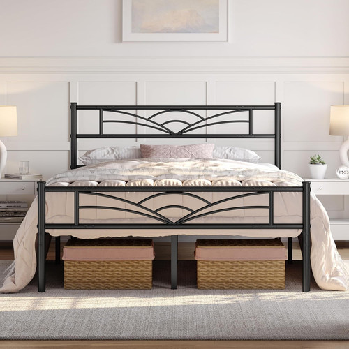 Modern metal bed - metal, frame