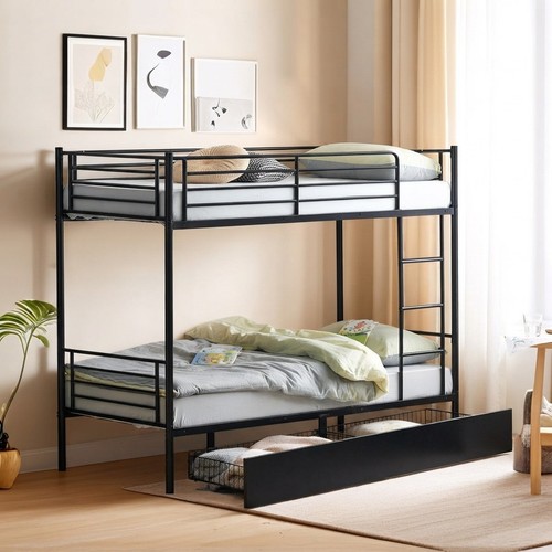 Metal bunk bed - over, twin